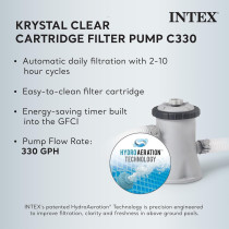 Intex Round 10Ft X 30In Prism Frame Pool Set With Filter Pump