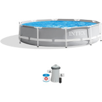 Intex Round 10Ft X 30In Prism Frame Pool Set With Filter Pump