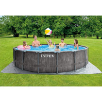 Intex Round Greywood Prism Frame Premium Pool Set, 73.4 Kilograms