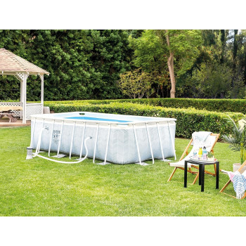 Intex Polyvinyl Chloride Chevron Rectangular Tubular Pool Kit