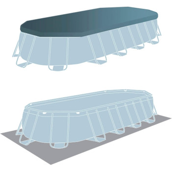 Intex Alloy Steel Prism Frame Oval Pool Set, 610 Cm X 305 Cm X 122 Cm