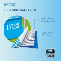 Intex Durable Steel Metal Frame Outdoor Backyard Circular Swimming Pool With Reinforced Sidewalls