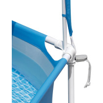 Intex Round Canopy Metal Frame Pool, Metal, Blue, 700 Liters