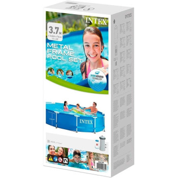Intex Round Alloy Steel Frame Swimming Pool, Blue, 6500 Liters
