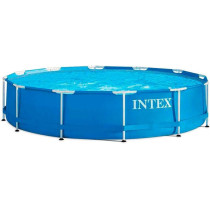 Intex Round Alloy Steel Frame Swimming Pool, Blue, 6500 Liters

