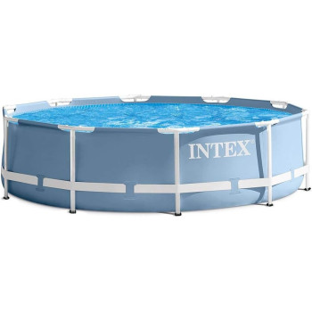 Intex Round Prism Frame Pool With Filter Pump, 25 Kilograms