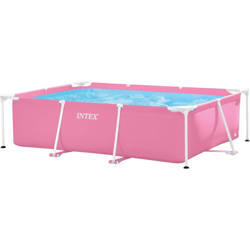 Intex Pink Rectangular Frame Pool, 220 X 150 X 60 Cm