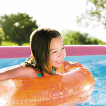 Intex Round Polyvinyl Chloride Metal Frame Pool, Pink