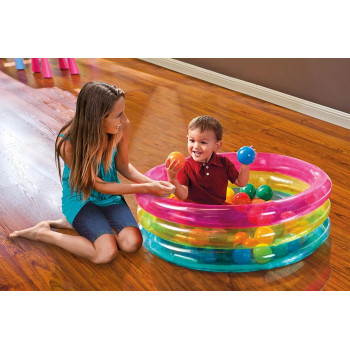 Intex Round Inflatable Baby 50 Balls Pit, Multi Color