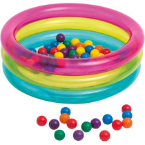 Intex Round Inflatable Baby 50 Balls Pit, Multi Color