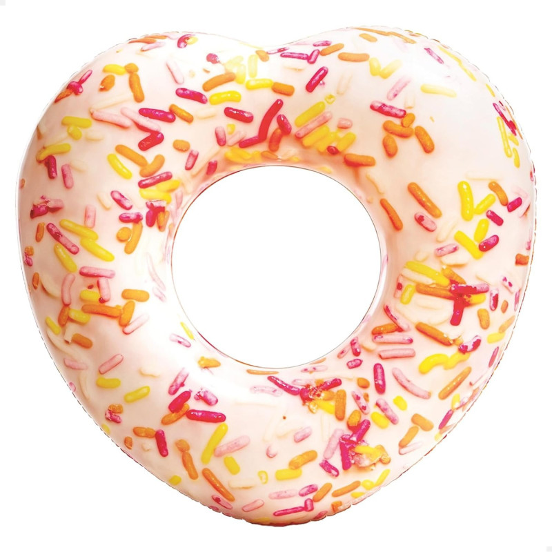 Intex Multi-Color Polyvinyl Chloride Sprinkle Donut Heart Tube