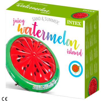 Intex Watermelon Island Pool Floater, Red/Green, 56283