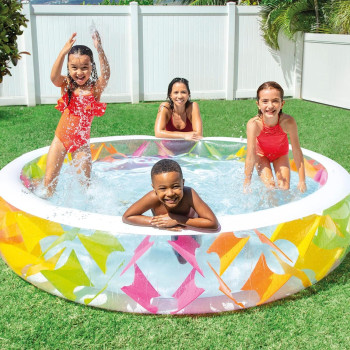 Intex Plastic Round Pinwheel Deluxe Children Pool, 750 Liters
