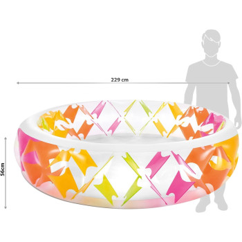Intex Plastic Round Pinwheel Deluxe Children Pool, 750 Liters
