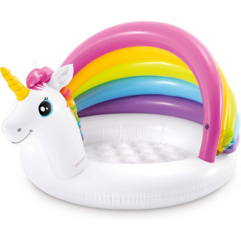 Intex Vinyl Round Unicorn Baby Pool, 12 Gallons, ‎3.84 Pounds