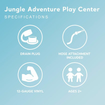 Intex Rectangular Jungle Adventure Inflatable Play Center, Blue