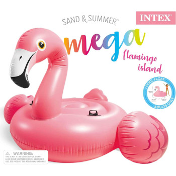 Intex Mega Flamingo, Inflatable Island, Pink, ‎203.2 X 195.58 X 124.46 Cm