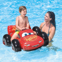 Intex Polyvinyl Chloride Multi-Colour Cars Ride-On, 57516