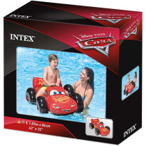Intex Polyvinyl Chloride Multi-Colour Cars Ride-On, 57516