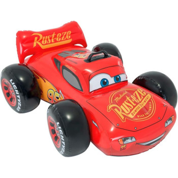 Intex Polyvinyl Chloride Multi-Colour Cars Ride-On, 57516