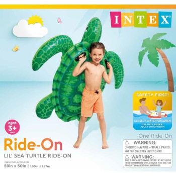 Intex Plastic Lil Sea Turtle Ride-On, ‎149.86 X 127 X 45.72 Cm