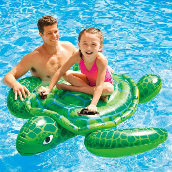 Intex Lil Sea Turtle Ride On Swimming Pool Beach Toy, Green