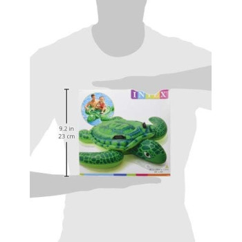 Intex Lil Sea Turtle Ride On Swimming Pool Beach Toy, Green