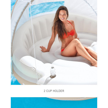 Intex Aufblasbare Lounge Liegeinsel Canopy Island, ‎5.4 Kilograms