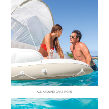 Intex Aufblasbare Lounge Liegeinsel Canopy Island, ‎5.4 Kilograms