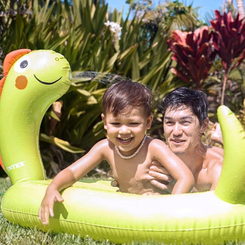 Intex,Multicolor, Round Dinosaur Spray Pool, ‎119 X 109 X 66 Cm