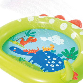 Intex,Multicolor, Round Dinosaur Spray Pool, ‎119 X 109 X 66 Cm