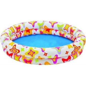 Intex Vinyl Round Fancy Stars Pool, 35 Gallons, Multi-Colour