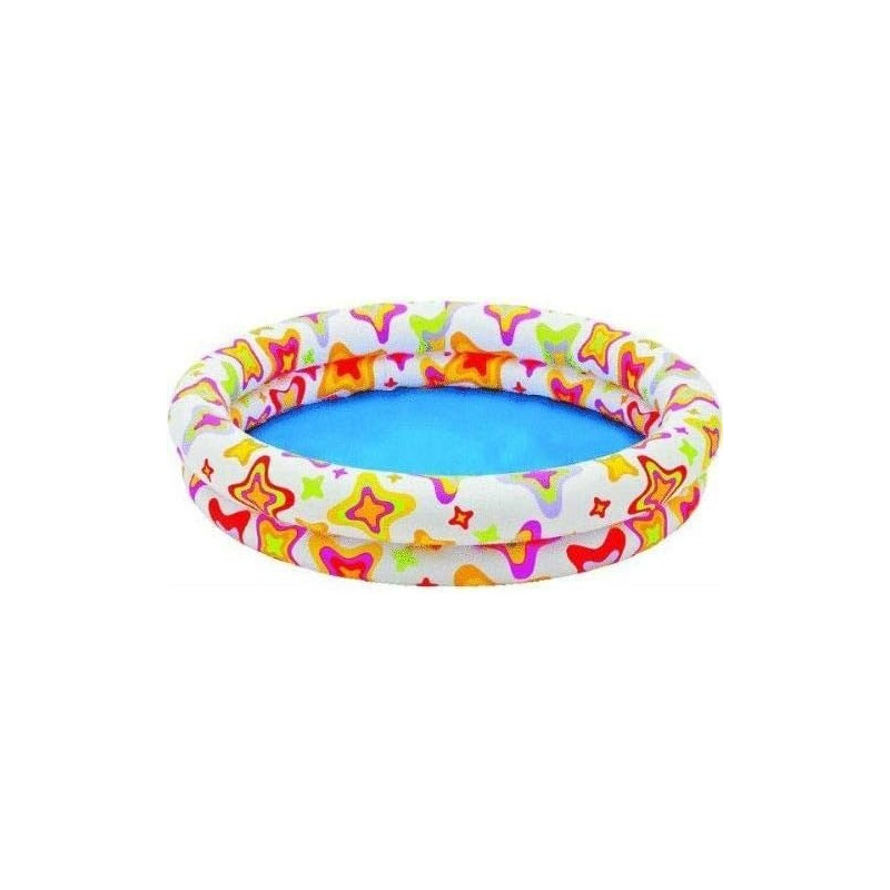 Intex Vinyl Round Fancy Stars Pool, 35 Gallons, Multi-Colour