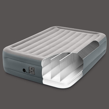 Intex Dura-Beam Series Essential Rest Airbed With Internal Electric Pump, Bed Height 18, Queen
