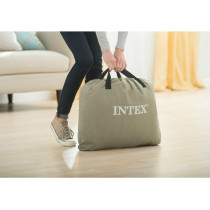 Intex Dura-Beam Standard Series Deluxe Pillow Rest Raised Airbed With Soft Flocked Top For Comfort, Built-In Pillow And Electric Pump, 16.5-Inches
