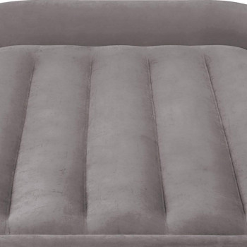 Intex Dura-Beam Standard Series Deluxe Pillow Rest Raised Airbed With Soft Flocked Top For Comfort, Built-In Pillow And Electric Pump, 16.5-Inches