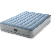 Intex Polyvinyl Chloride Queen Dura Beam Comfort Airbed With Fastfill USB Pump, Red
