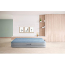 Intex Polyvinyl Chloride Queen Dura Beam Comfort Airbed With Fastfill USB Pump, Red