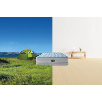 Intex Polyvinyl Chloride Queen Dura Beam Comfort Airbed With Fastfill USB Pump, Red
