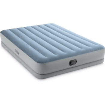 Intex Polyvinyl Chloride Queen Dura Beam Comfort Airbed With Fastfill USB Pump, Red