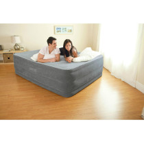 Intex Plush Elevated Dura Beam Airbed With Built-In Electric Pump, Queen