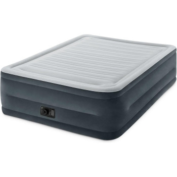 Intex Plush Elevated Dura Beam Airbed With Built-In Electric Pump, Queen