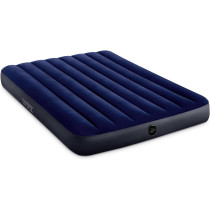 Intex Dura Beam Standard Downy Air Mattress Fiber Tech Full Size 10In Bed Height 600Lb Weight Capacity Pump Sold Separately, Blue