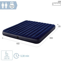 Intex Inflatable Bed, 64755, Multicoloured, 183 X 203 X 25 Cm