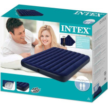 Intex Sleeping Downy Queen Set Air Mattresses, Blue, Medium