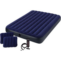 Intex Sleeping Downy Queen Set Air Mattresses, Blue, Medium