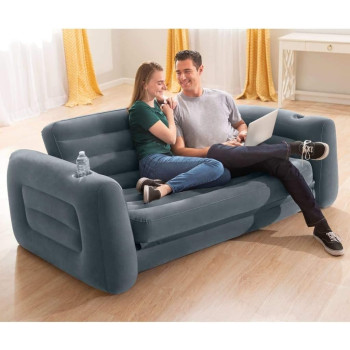 Intex Polyester Rectangular Pull-Out Sofa, 200 Kilograms