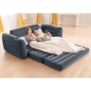 Intex Polyester Rectangular Pull-Out Sofa, 200 Kilograms