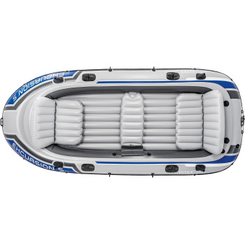 Intex Excursion Inflatable Boat Set With Aluminium Oars And Pump