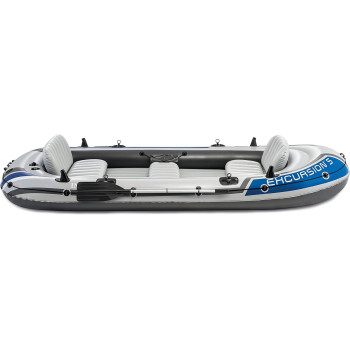 Intex Excursion Inflatable Boat Set With Aluminium Oars And Pump